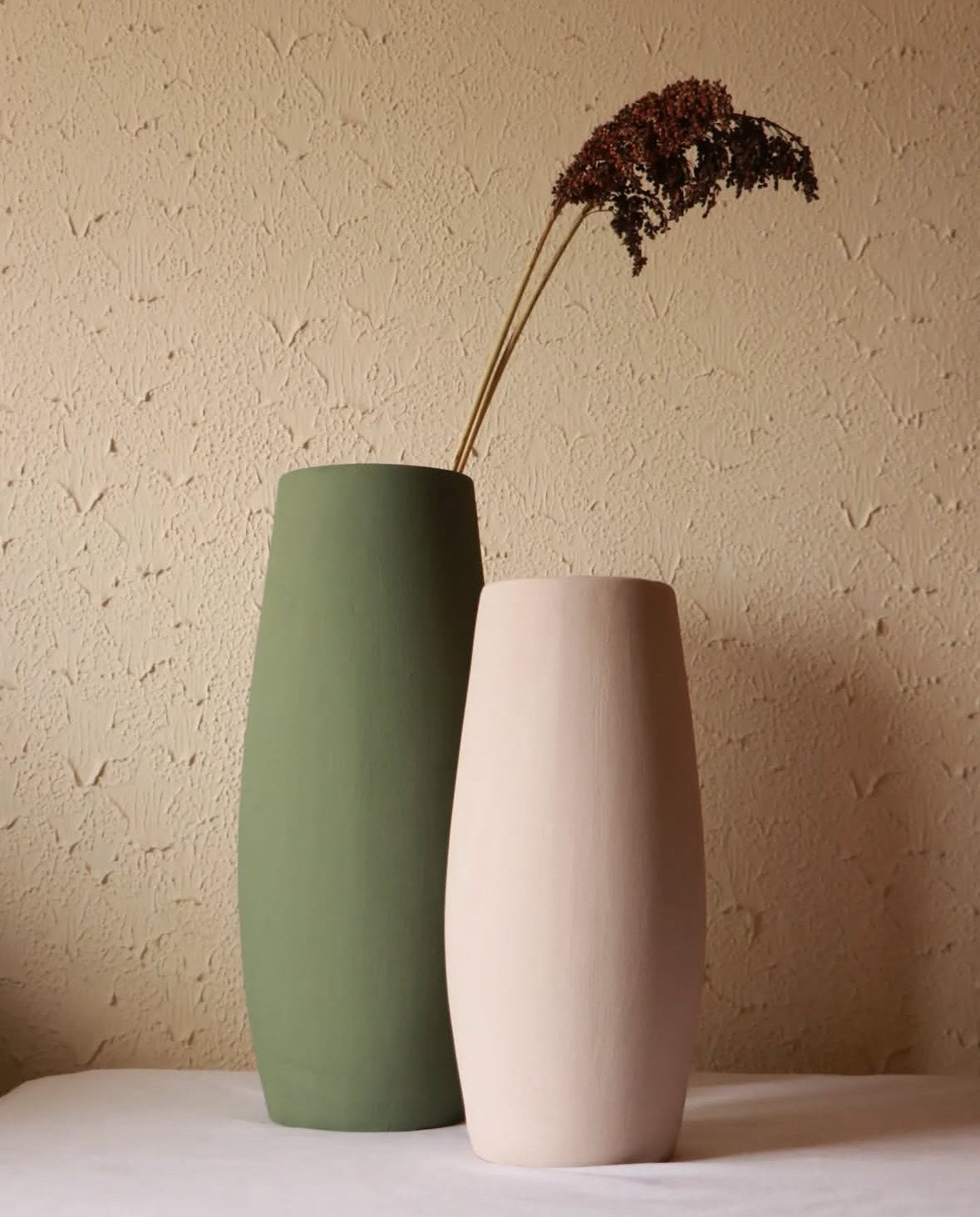 Bohemian Terracotta Cylinder Vase