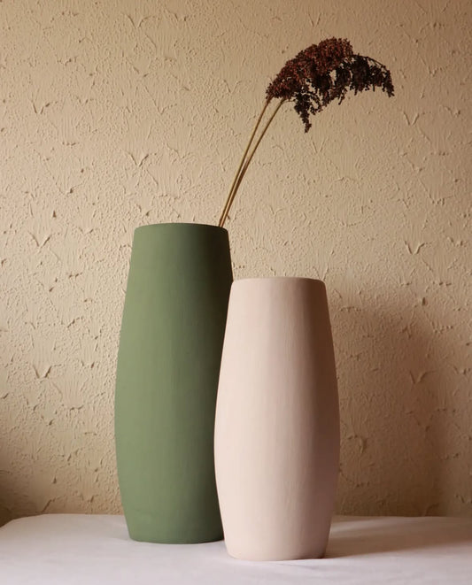 Bohemian Terracotta Cylinder Vase
