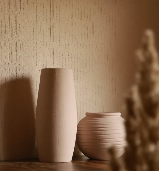 Bohemian Terracotta Cylinder Vase